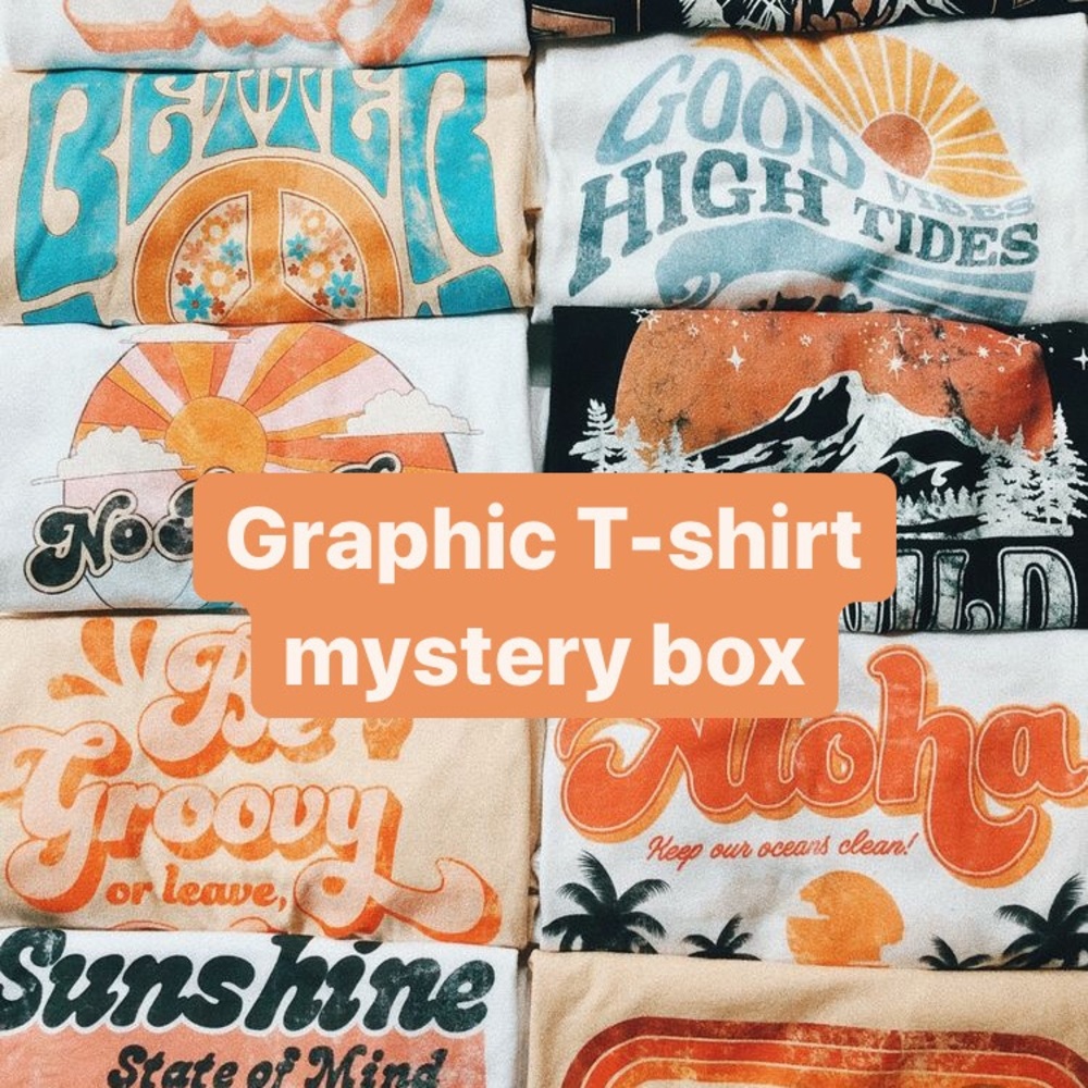 Graphic tee T-shirt mystery box